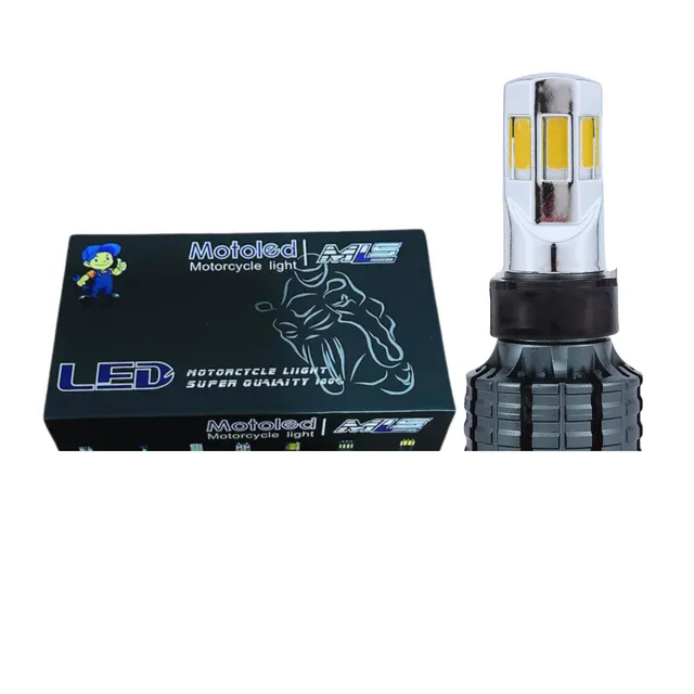 Bombillo Cromado Motoled M006E-WY 8.000 LM