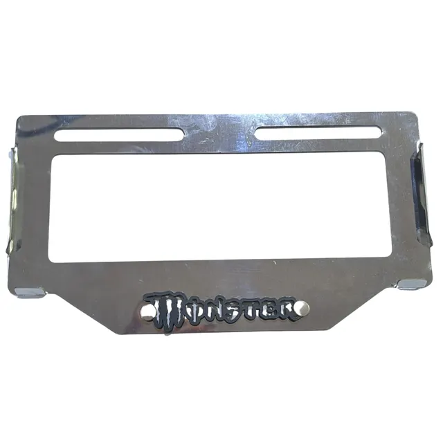 PORTA PLACA EN ACERO CON TORNILLOS — imagen 3