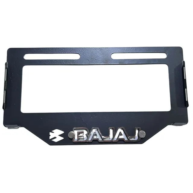 PORTAPLACA METÁLICO NEGRO — imagen 3