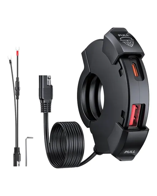 Cargador de manubrio doble puerto (USB y Tipo C)